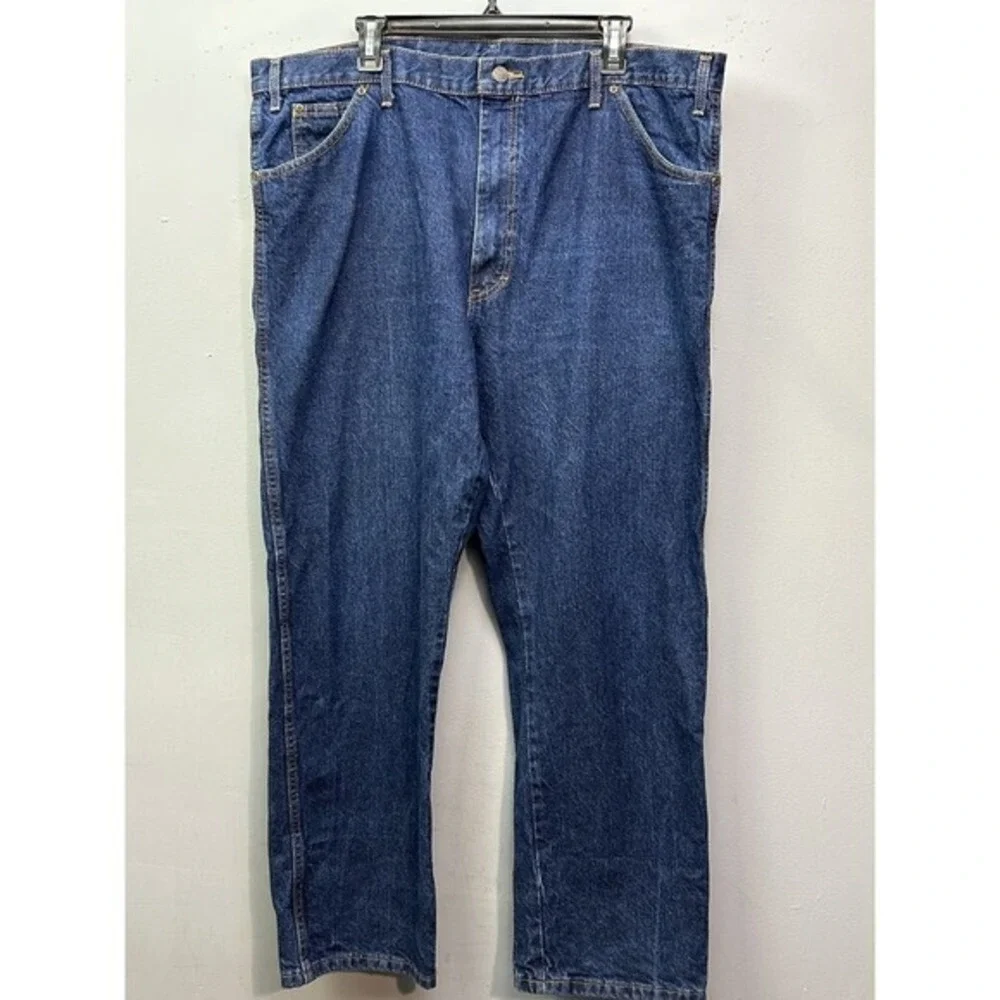 Dickies‎ Jeans Mens 42x30 Blue Denim Straight Leg Classic Workwear Heavyweight
